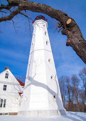 The Octagonal Steel Tower of the North Point Lighthouse