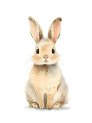 Fototapeta premium Cute watercolor bunny illustration for nursery and kids decor