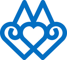 the logo is the monogram M and W. Unique and elegant.