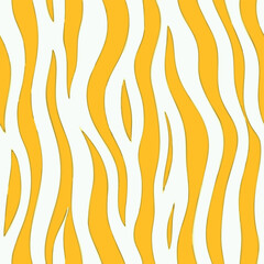 Seamless zebra-inspired abstract pattern with wavy organic stripes in green, orange, and yellow color palettes. Modern animal print for fashion, textiles, wallpaper, and digital backgrounds.