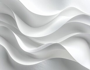 Abstract white paper texture with soft minimalist waves
