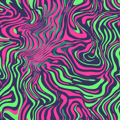 Seamless pop art inspired pattern with vibrant diagonal brush strokes, bold comic-style lines, and colorful retro texture. Ideal for fabric, wallpaper, wrapping paper, and digital design.