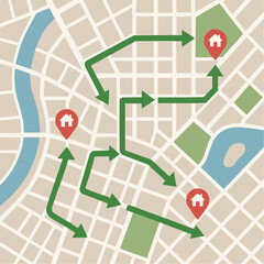 Evacuation Map Planning Flat Illustration   © Bima