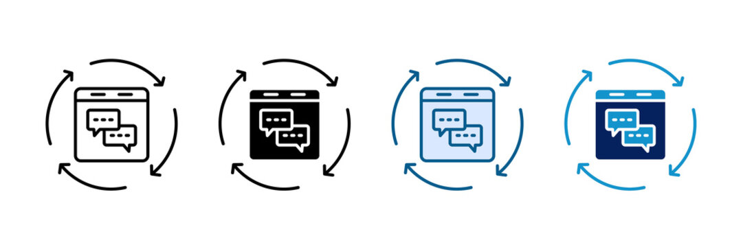 Feedback Loop Icon Set Multiple Style Collection