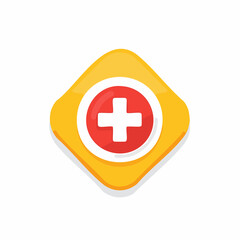 Obraz premium Medical cross icon, health care symbol, first aid sign illustration, pharmacy graphic