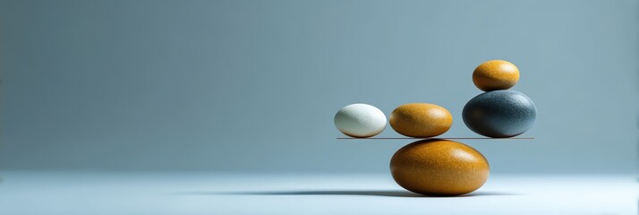 Stylish composition of balanced stones showcasing harmony and minimalism.