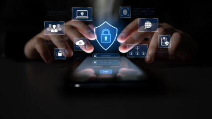 A cybersecurity dashboard for network protection. The system includes secure user login, multi-factor authentication, and access control to protect corporate data and assets. Fermion