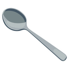 spoon food kitchen utensil flat color vector illustration template design