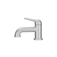 Modern Silver Kitchen Tap Faucet Isolated.