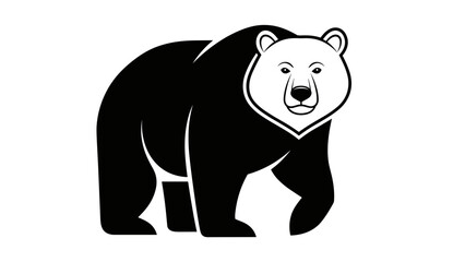 Fototapeta premium Black Bear Graphic Illustration Design Element.