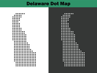 Delaware dot maps vector in the USA
