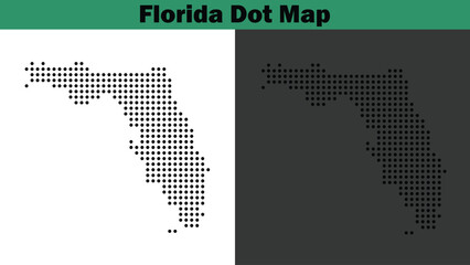 Florida dot maps vector in the USA