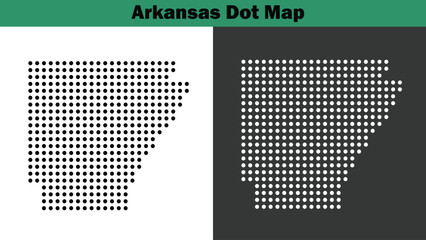 Arkansas dot maps vector in the USA