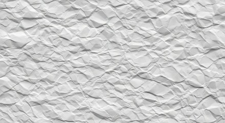 Texture of crumpled white paper with shadows and highlights seamless background for design projects
