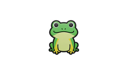 Obraz premium 3D Cute Frog Illustration with Transparent Background