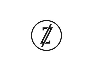Abstract illustration of letter z inside a circle