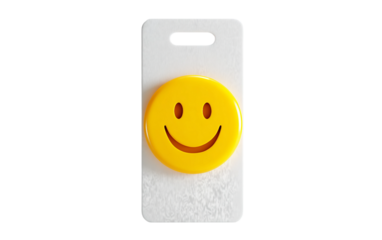 Smooth bookmark emoji with cut-out notch showing sleek card design and practical reading accessory isolated on transparent background PNG
