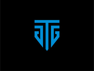 Abstract geometric logo design on black background