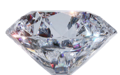 Faceted diamond design expressing brilliance clarity prestige and classic jewelry significance isolated on transparent background PNG