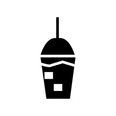 soft drink glyph icon illustration vector