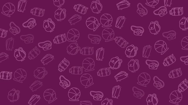 Random pattern of light purple bags for backgrounds, fashion design, shopping concepts, or product presentations. Ideal for websites and promotional materials.