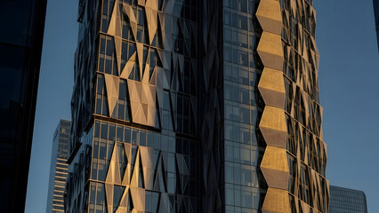 Modern Smart Responsive Architectural Facade Design with Dynamic Glass and Metal Exterior