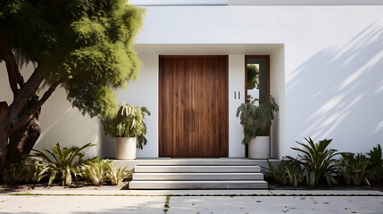 entrance to the hotel