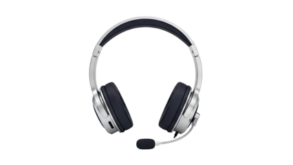 3D Gaming Headset with Microphone on transparent background