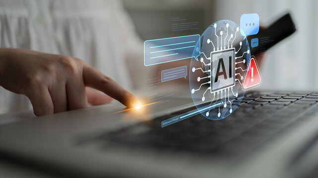 AI interface showing prompt error warning and system alert. AI prompt failure can lead to incorrect output or hallucination. Managing AI prompt error is crucial in safe AI deployment. Spline - Powered by Adobe