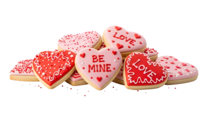 Valentine's day heart-shaped cookies