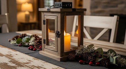 fireplace with christmas decorations