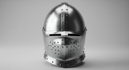 Polished Steel Medieval Knight Helmet