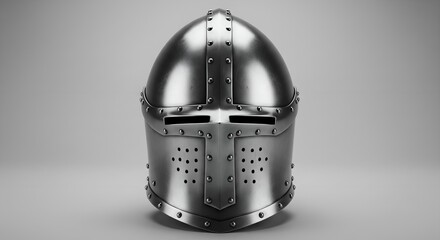 Polished Steel Medieval Knight Helmet