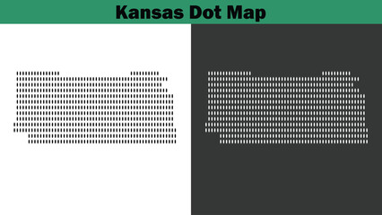 Kansas dot maps vector in the USA