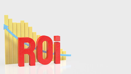 Return on Investment Growth and Performance Analysis Concept 3d render.