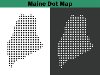 Maine dot maps vector in the USA