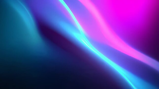Abstract waves backgroudn animation in cyan and magenta hues blend beautifully in a glowing and dynamic design. Perfect for vibrant backgrounds or digital art projects.