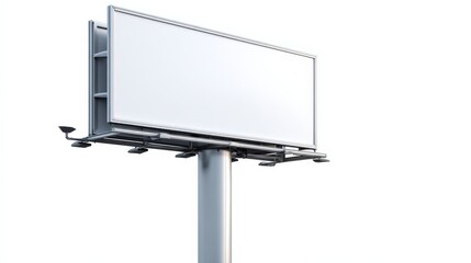 Obraz premium Billboard Mockup on a White Background for Advertisement, Marketing, and Promotional Purposes with Modern Design
