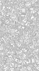 Fototapeta premium Intricate mechanical components form a dense, continuous background pattern