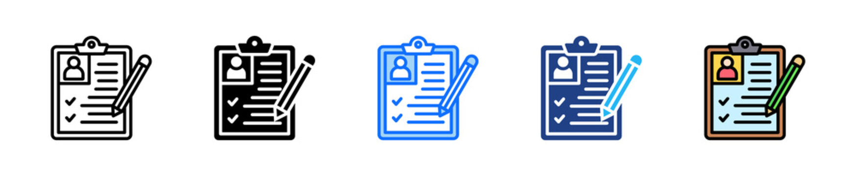 Kyc Form Icon Set Multiple Style Collection