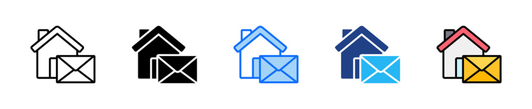 Address Proof Icon Set Multiple Style Collection