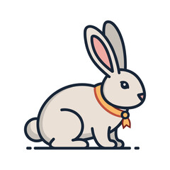 Obraz premium Cute rabbit with bow tie Vector