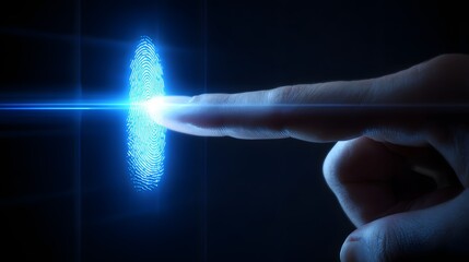 Fingerprint Scanning Technology for Digital Security and Identification.