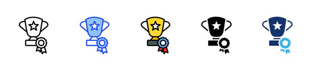 Fototapeta premium Employee Recognition Icon Collection With Multiple Styles