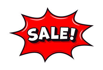 Sale promotion bubble, announce bubble, sale label, sale badge, sale sticker, speech bubble, burst balloon, vector illustration isolated on white background. © Rainer Jagmann