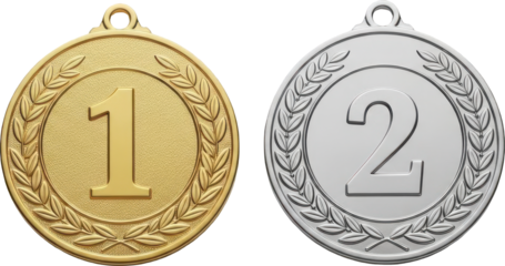 Gold and Silver Medals Set
