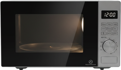 Black microwave oven kitchen appliance isolated on white