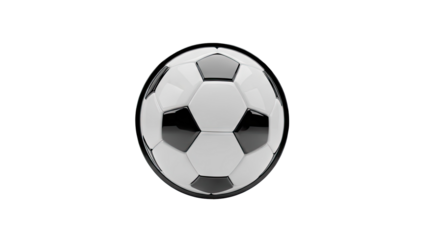 3D Classic Soccer Ball on transparent background