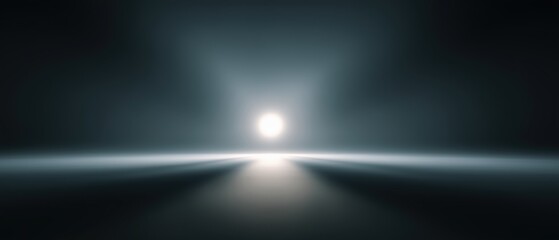 Ethereal Light Over Calm Water Surface at Dawn or Dusk