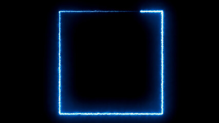 Blue energy power square frame template